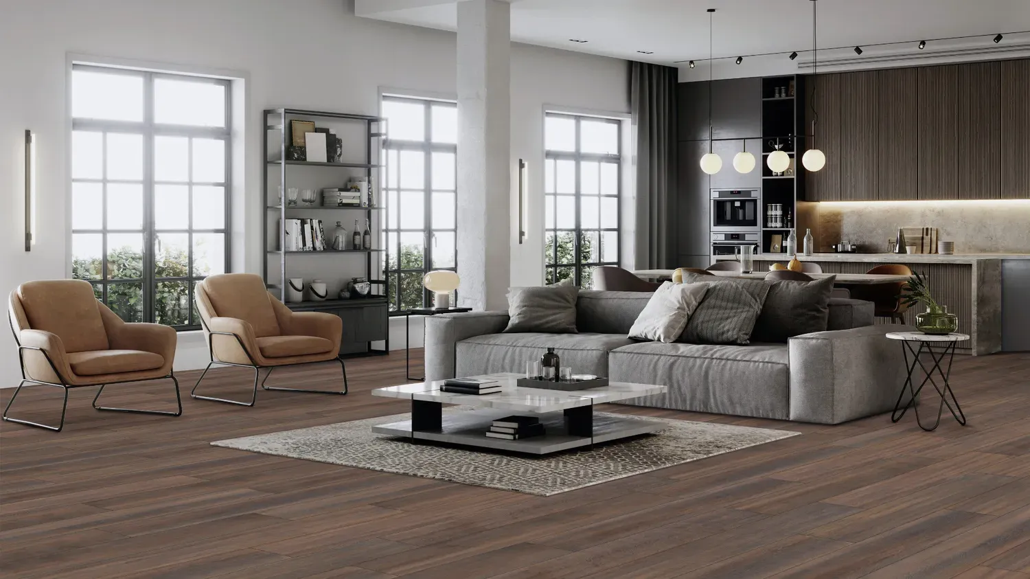ter Hürne Wood Edition Designboden gebürstet Lange Landhausdiele Avatara Nussbaum Tiaki Perform 1800x246x6 mm
