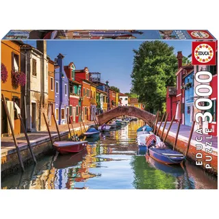Educa - 3000-Teile-Puzzle für Erwachsene | Burano, Italien | Inklusive Ersatzteilservice (Solange der Vorrat reicht) | Ab 14 Jahren (20577)