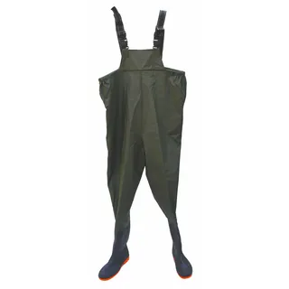 Medas Wathose Watstiefel Anglerstiefel Hüftstiefel Fischerstiefel Schwarz (Grün, EU Schuhgrößensystem, Erwachsene, Herren, Numerisch, M, 46) - 46 EU