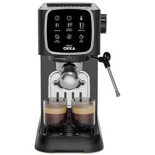 Arzum Okka Espresso Solo Halbautomatische Espressomaschine, OK0034-05, Schwarz-Chrom