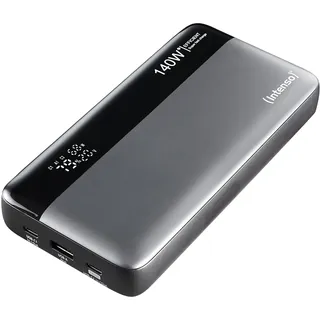 Intenso Powerbank HE25000, 25000 mAh Grau-Schwarz USB C/C
