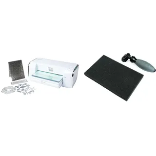 Big Shot Switch Plus Starterkit weiß - EU-Version & Die Brush & Foam Pad, Schwarz, 245 x 16.5 x 10 cm