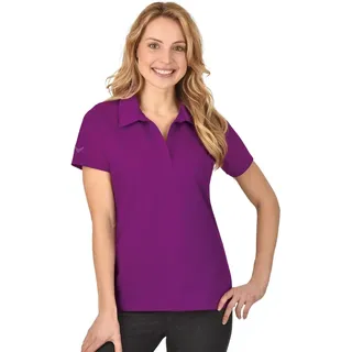 TRIGEMA Poloshirt ohne Knopfleiste", (brombeer),