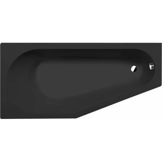 HAK TIGRA L asymmetrische Badewanne 170x80x46cm, links, schwarz matt