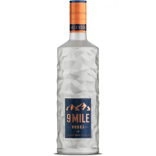 9 MILE Vodka 0,7l – 37,5% Vol. Premium Vodka mit LED-Beleuchtung, Granite Rock Filtration & mildem Geschmack – ideal für Longdrinks, Cocktails oder den puren Genuss