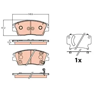 TRW Bremsbelagsatz, Scheibenbremse
