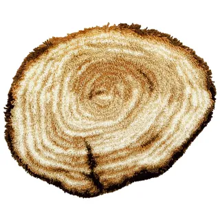 Vervaco Knüpfteppich Set DIY Handarbeit Set Knüpfset für Anfänger BAUMSTAM Teppich zum Selber Knüpfen Basteln Erwachsene Kreativ Set 68 x 55 cm Latch Hook Kit Knüpfhaken Set Haus Dekoration