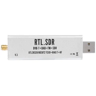 Elprico RTL SDR Stick, 0,1-MHz-1,7-GHz-Vollbandempfänger RTL SDR Funkkommunikationssystem-basiertes Software-definiertes Radio für XP/Win10/Android