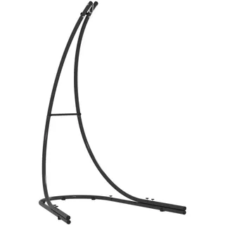 Outsunny Hängesesselgestell, Schwarz, Metall, 134x221x154 cm, Gartenmöbel, Hängematten