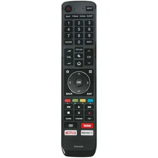 VINABTY EN3AA39H Fernbedienung passend für Hisense EN3B39 EN3D39 H55A6550 H43A6550 H50U7AUK H55U7AUK H50A6550 H65U7AUK H43AE6400 H50AE6400 H55AE6400 H65AE6400 H43A6550