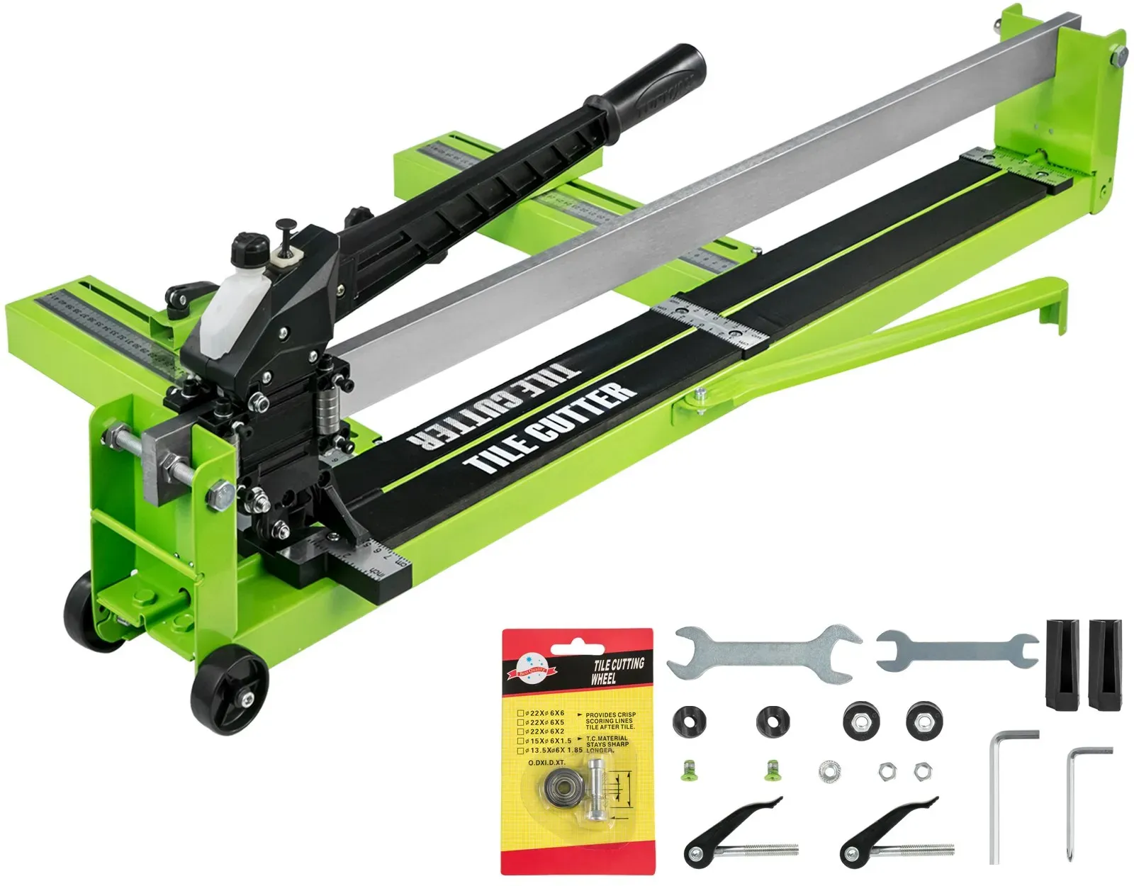 VEVOR Professioneller Fliesenschneider 800 mm (31,5 Zoll) – für Porzellan- & Keramikfliesen, mit Laserführung & 2 Schneidrädern