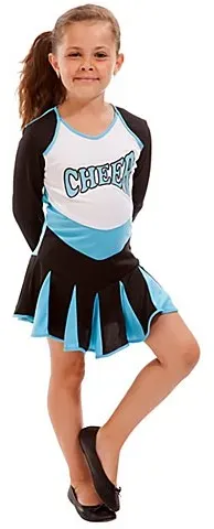 Cheerleader Kostüm für Kinder, türkis