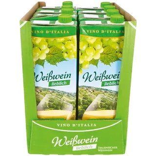 EU-Weißwein lieblich 9,5 % vol 1,5 Liter, 8er Pack