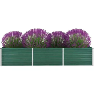 vidaXL Garten-Hochbeet verzinkter Stahl 240 x 80 x 45 cm Grün 