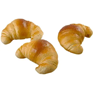 Deko Croissant-Sortiment Lebensmittel-Attrappe braun 3 Stück Dekoration 12 cm
