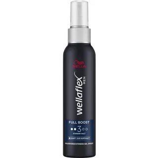 Wella Wellaflex Men Full Boost Haarverdichtendes Gel Spray | Stark haltendes Spray Für Männer | Voller aussehendes Haar | Mit Koffein | Dermatologisch getestet & silikonfrei | 150ml