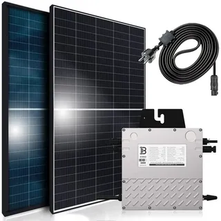 Black Frame BIFAZIAL 1144W/800W mit 800 W Beny Wechselrichter 2 x 440 W