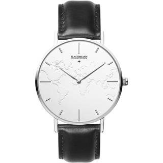 FLACHSMANN - WORLD TRAVELER 1 - black leather / 37 MM