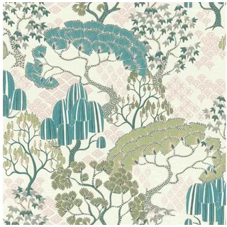 Rasch Vliestapete Selection 691108 0.53 x 10.05 m Blumen Floral Türkis