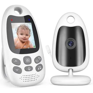 BOIFUN Babyphone mit Kamera Tragbares Vox-Funktion Temperatursensor Nachtsicht-Video-Babyfon 2,4 Ghz, BOIFUN Intelligentes Standby Baby monitor Gegensprechanlage Schlaflieder Lange Akkulaufzeit, 720p