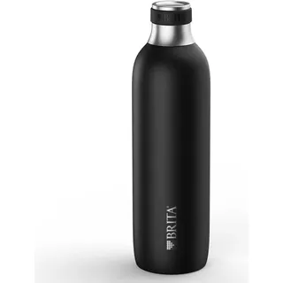 sodaTRIO Edelstahlflasche schwarz (1l) für Wassersprudler