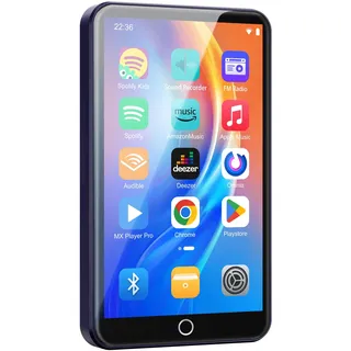 80GB MP3 Player mit WiFi Bluetooth - 4 Zoll IPS Touch Screen, Musikplayer für Kinder, Android MP4 Player mit Spotify, Audible, Amazon Music, Deezer, Play Store Streaming Music Apps