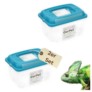GarPet 2x Faunabox M Faunarium Transport Quarantäne Box Tierbeobachtung Urzeitkrebse Triops Heimchen Spinnen Insekten Box Kunststoff