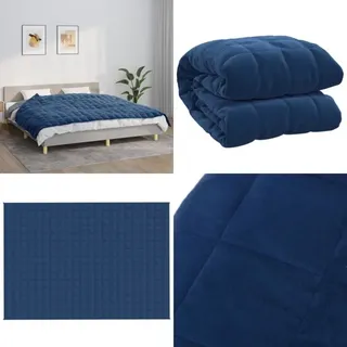Gewichtsdecke Blau 155x220 cm 11 kg Stoff - Gewichtsdecke - Schlafhilfe - Decke - Blau - Baumwolle - Home & Living