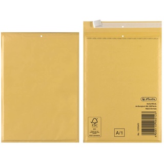 Herlitz Luftpolstertasche A/1, PE-Innenfolie, 4-er Packung, eingeschweißt