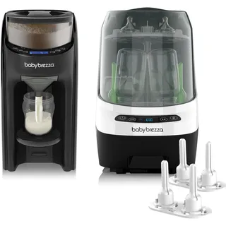 Automatischer Flaschenzubereiter & Babyflaschenreiniger Bundle – Baby Brezza Formula Pro Advanced + Bottle Washer Pro – Zubereiten, Waschen, Sterilisieren & Trocknen von Babyflaschen