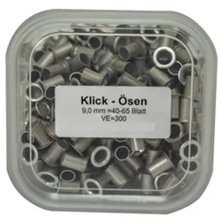 Sawukaytis Klick9 300 Klick Ösen 9,0 mm, 40-65 Blatt, für Duo-N20, Duo-N35 & SN-120