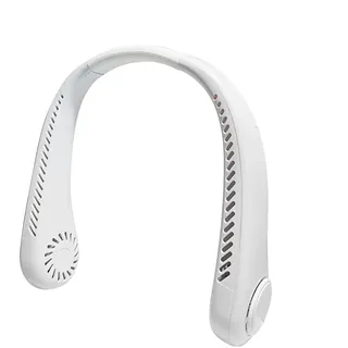 ThreeH Tragbarer Nackenventilator Starke Kühlung Lüfterlose Technologie Ultra-Leise & Haarsicher USB-Aufladbar Lange Akkulaufzeit für Outdoor Abenteuer Weiß