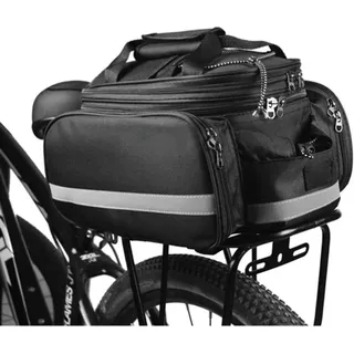 Fahrrad-Rücksitztasche, erweiterbare MTB-Fahrradgepäckträgertasche, Fahrradgepäckträger-Kofferraumtasche mit Regenschutz