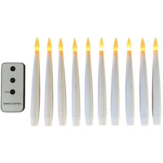 Online-Fuchs Christbaumkerzen - 10 schwebende Weihnachtskerzen - Flying Candles mit Fernbedienung, - Fliegende Kerzen weiß