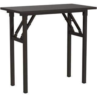 Konferenztisch, Klapptisch 80 x 40 cm, Schreibtisch, Robust Metallrahmen, Schwarz