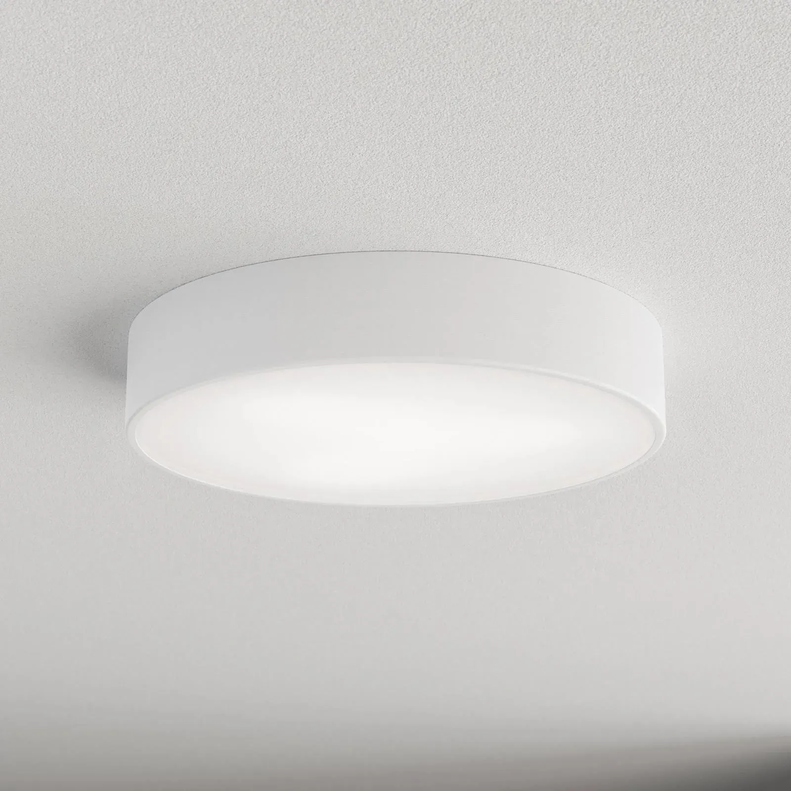 Deckenlampe mit Bewegungsmelder Cleo 400 TEMAR LIGHTING, weiß / opal, für Wohn- / Esszimmer, Metall, Modern, Deckenlampe mit Sensor - 40 cm - 40 cm - 7.5 cm