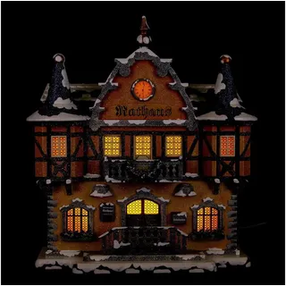 Hubrig Volkskunst GmbH Schwibbogen Winterhaus - Rathaus 21cm'