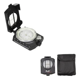 Max Fuchs Fox Outdoor Kompass Präzision Metallgehäuse Peileinrichtung, schwarz