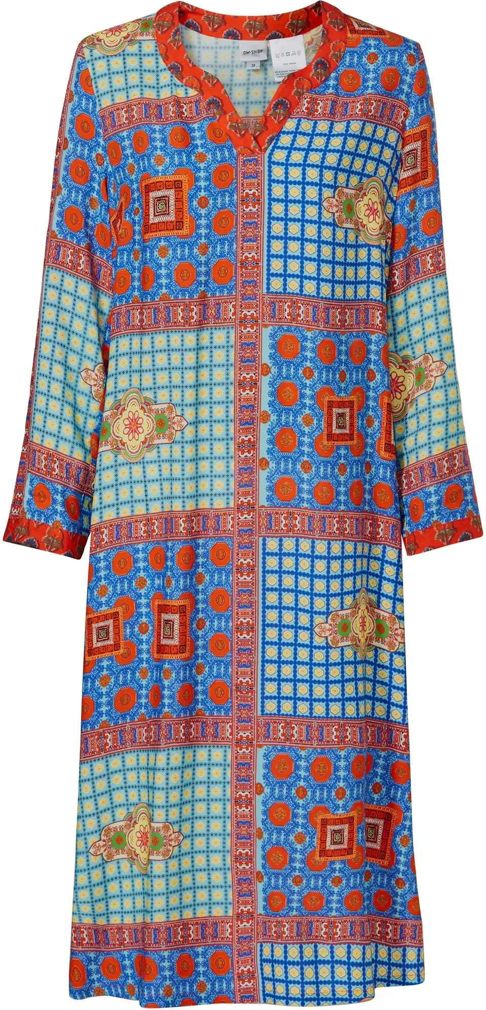 Viskose-Kleid, Druck saphir, 38