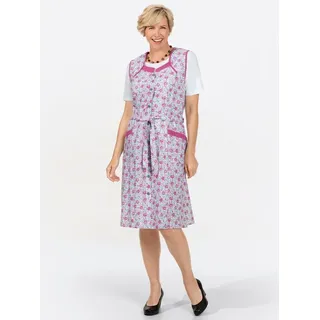 Witt Kittelschürze Kleiderschürze blau|rosa 44