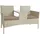 Polyrattan Gartenbank 2-Sitzer Armlehnen cm Beige