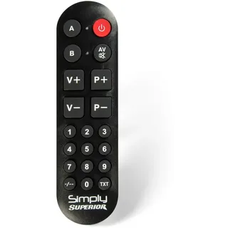SUPERIOR ELECTRONICS Superior Simply Numeric Universal Grosstastenfernbedienung für 2 Geräte - Electronics SUPTLB002