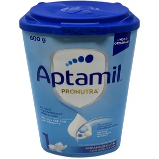 Aptamil Pronutra 1 – Anfangsmilch von Geburt an, Mit DHA, Nur Laktose, Ohne Palmöl, Babynahrung, Milchpulver, 1x 800 g