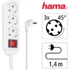 hama 3-fach Steckdosenleiste mit Schalter 1,4 m schwarz