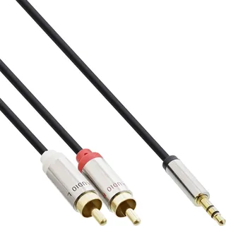 InLine Audiokabel 3,5mm Klinke Stecker - 2x Cinch Stecker 1,0m (99241)