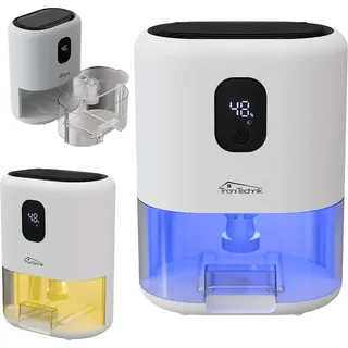 Tronitechnik Luftentfeuchter EF-02 Mini elektrisch bis 400 ml/24 h, kompakt und leise, 1 L Tank, LED-Farblicht, für kleine Räume bis 20 m2