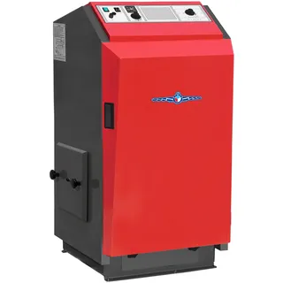 Atmos Pelletkessel P14-130, 14 kW, mit Fronthaube, Pelletbrenner A25 und Förderschnecke Meter