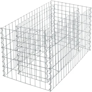 Estexo Hochbeet Gabione 180x50x50 cm Pflanzkorb Drahtgitter Steinkorb