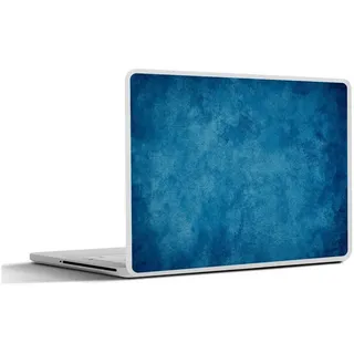 MuchoWow Laptop-Aufkleber Beton - Blau - Vintage - Strukturiert - Industriell, (1tlg), Selbstklebendes Laptop Folien Cover, Sticker, Kratzschutz, 36x27 cm bunt Ø 45.65 cm x 36.5 cm x 27.5 cm