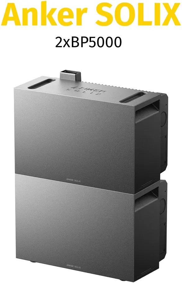Anker SOLIX BP5000 Erweiterungsakku 5KWh, für Solarbank 3 Pro, Solarbank 2 Pro, Solarbank 2 AC, und Solarbank 2 Plus - 2xBP5000